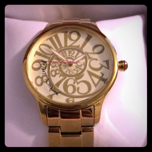 Betsey Johnson Gold Watch - Picture 1 of 2
